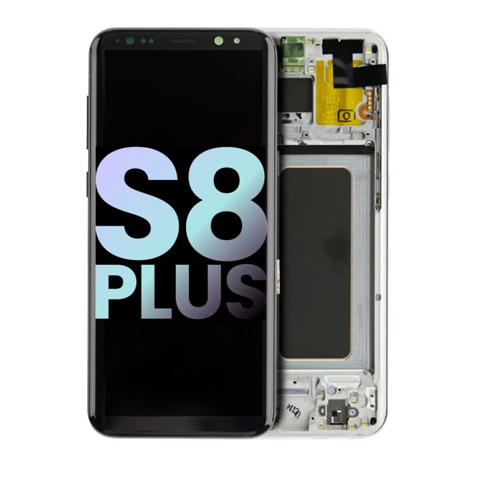 OLED Display mit Rahmen für Galaxy S8 Plus (Service Pack) (Arctic Silver)