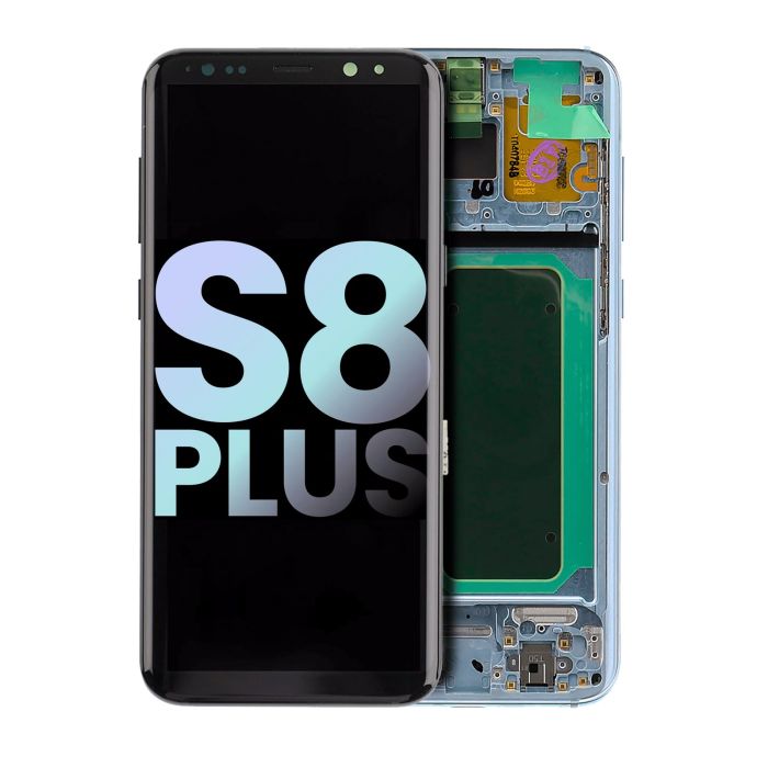 OLED Display mit Rahmen für Galaxy S8 Plus (Service Pack) (Coral Blue)