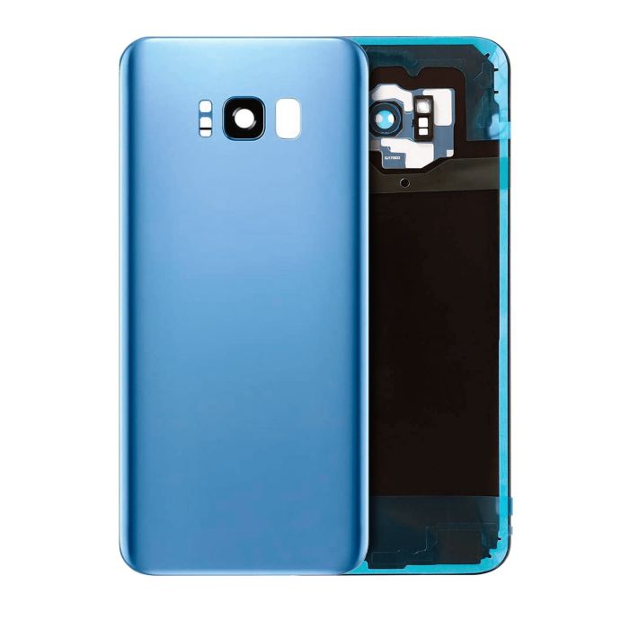 Rückglas mit Kameralinse für Galaxy S8 Plus (ohne Logo) (Coral Blue)
