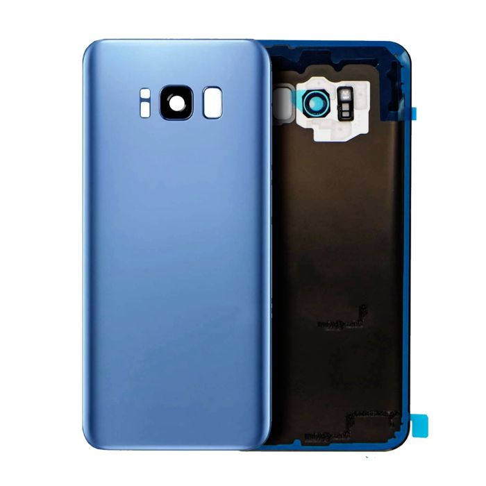 Rückglas mit Kameralinse für Samsung Galaxy S8 Plus (Service Pack) (Coral Blue)