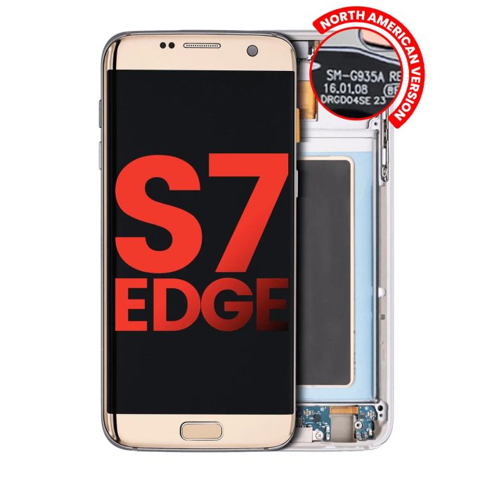 OLED Display mit Rahmen für Galaxy S7 Rand G935A (North American Version)