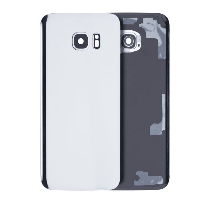 Rückglas mit Kameralinse für Galaxy S7 Rand (ohne Logo) (Silber)