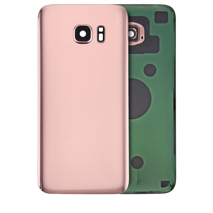 Rückglas mit Kameralinse für Samsung Galaxy S7 Rand (Rose Pink) (Service Pack)