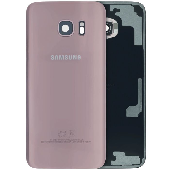 Rückglas für Samsung Galaxy S7 Rand (Service Pack) (Pink)