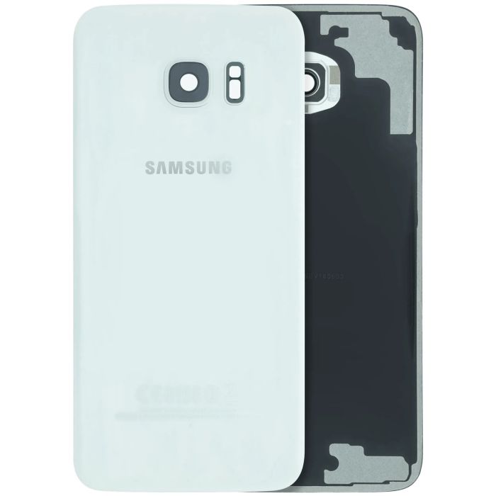 Rückglas für Samsung Galaxy S7 Rand (Service Pack) (Weiß)