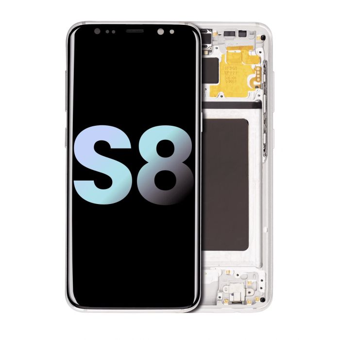 OLED Display mit Rahmen für Galaxy S8 (Service Pack) (Arctic Silver)