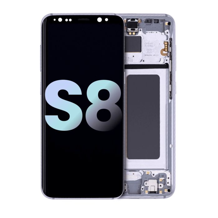 OLED Display mit Rahmen für Galaxy S8 (Service Pack) (Orchid Gray)