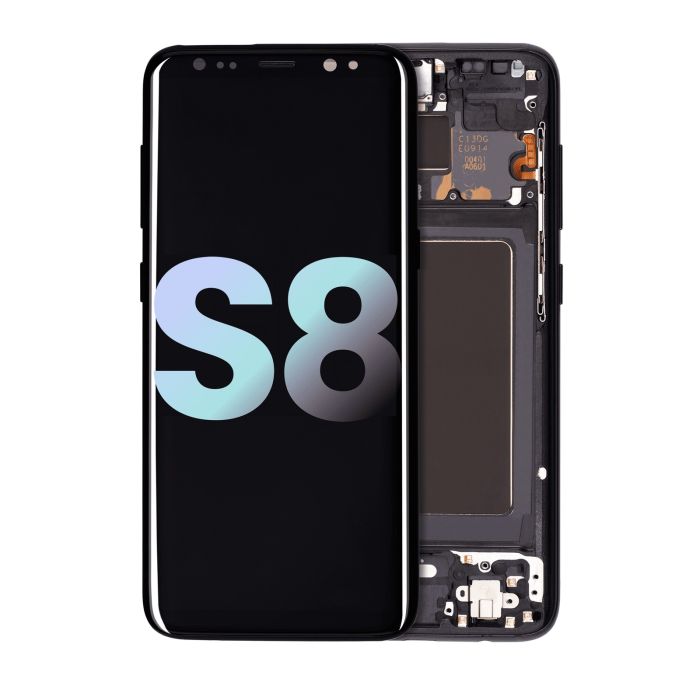 OLED Display mit Rahmen für Galaxy S8 (Service Pack) (Midnight Black)