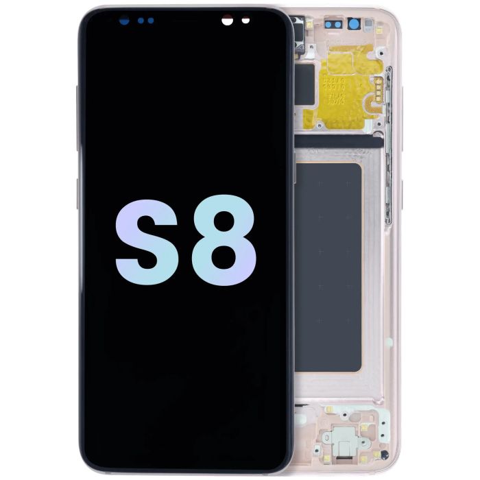 LCD Display Einheit mit Rahmen für Samsung Galaxy S8 (Service Pack) (Pink)