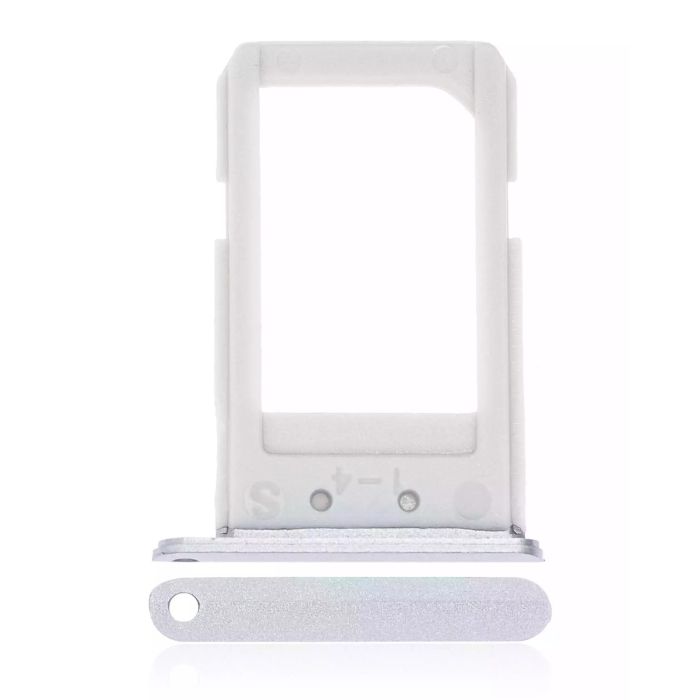 SIM-Kartenschacht für Samsung Galaxy S6 Rand Plus (White Pearl/ Silver)