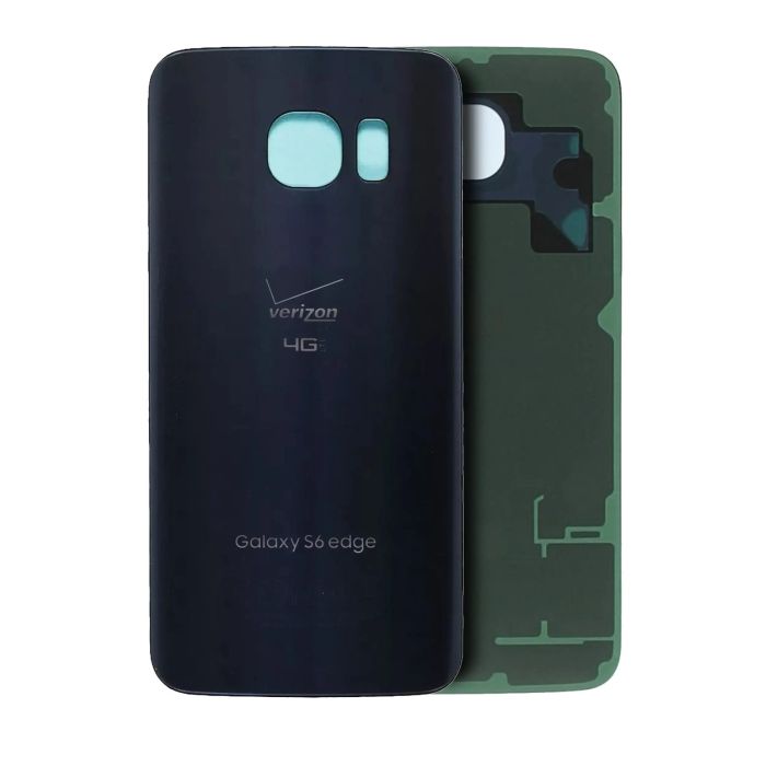 Rückglas für Galaxy S6 Rand (Verizon Logo) (Service Pack) (Black Sapphire)