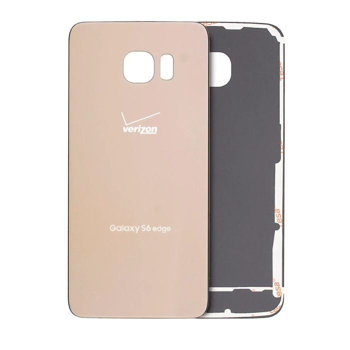 Rückglas für Samsung Galaxy S6 Rand (Verizon 4G) (Service Pack) (Gold)