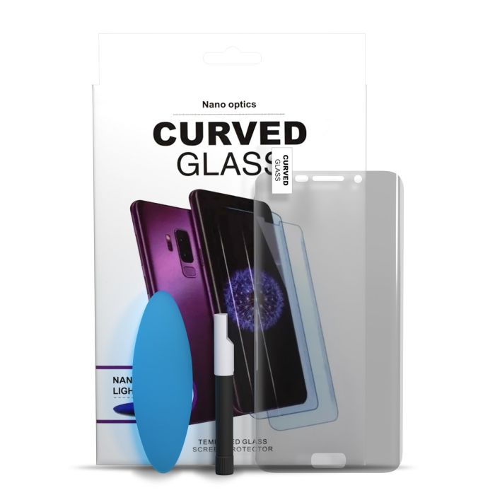 UV Displayschutzglas mit Kleber für Samsung Galaxy S6 Rand (hüllenfreundlich)
