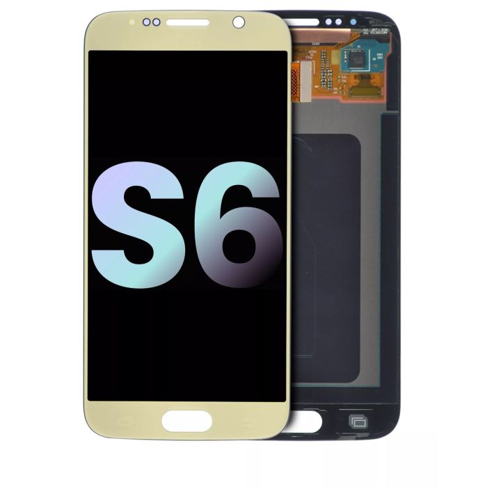 OLED Display ohne Rahmen für Galaxy S6 (Service Pack) (Gold Platinum)