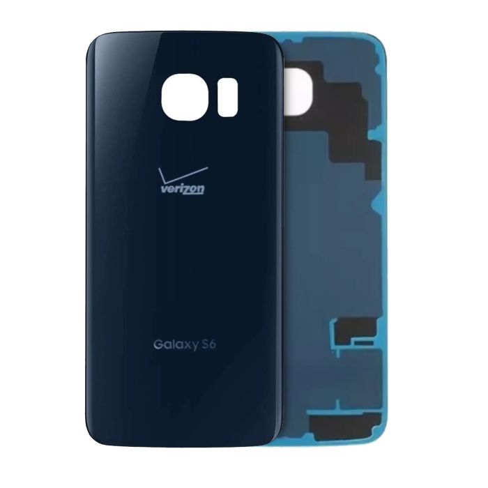Rückglas für Samsung Galaxy S6 (Verizon Logo) (Service Pack) (Black Sapphire)