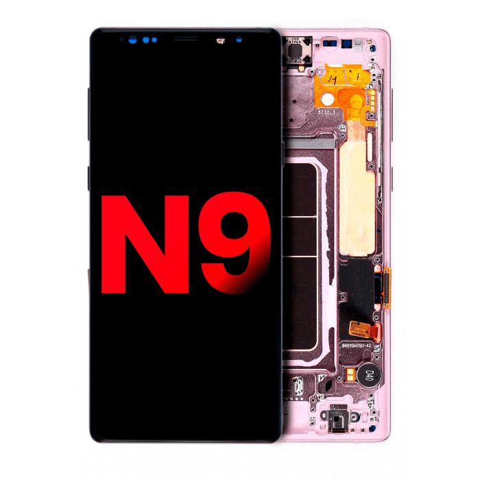OLED Display mit Rahmen für Galaxy Note 9 (Aftermarket Plus) (Lavendel)