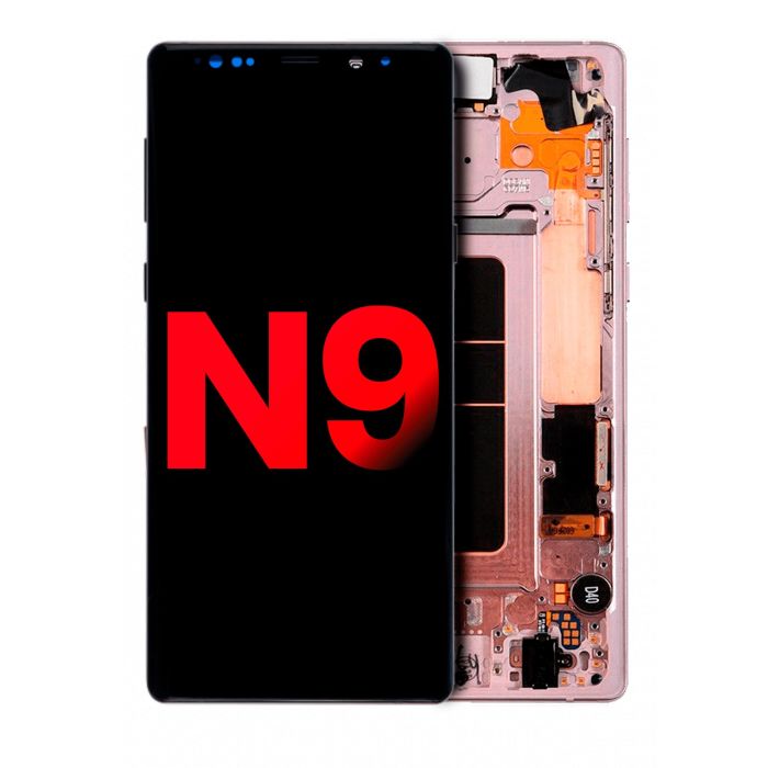 OLED Display mit Rahmen für Galaxy Note 9 (Aftermarket Plus) (Alpine White)