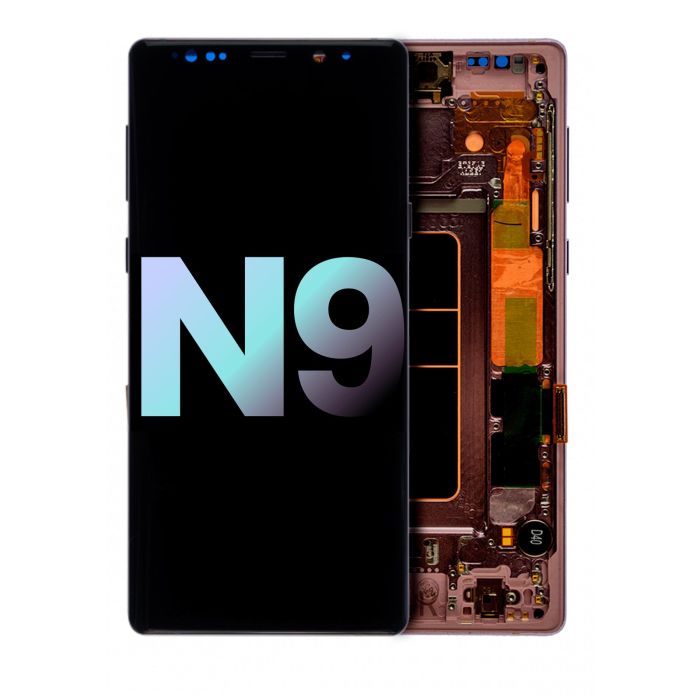 OLED Display mit Rahmen für Galaxy Note 9 (Service Pack) (Metallic Copper)