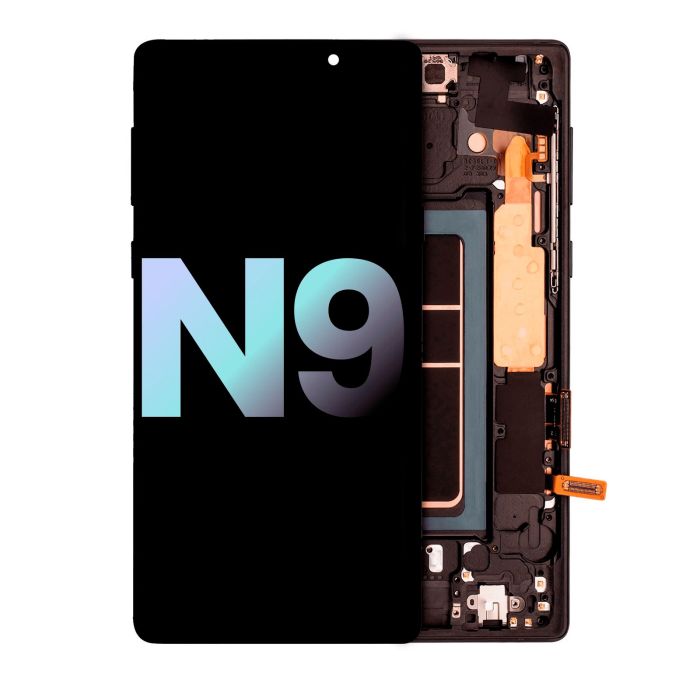 OLED Display mit Rahmen für Galaxy Note 9 (Service Pack) (Midnight Black)