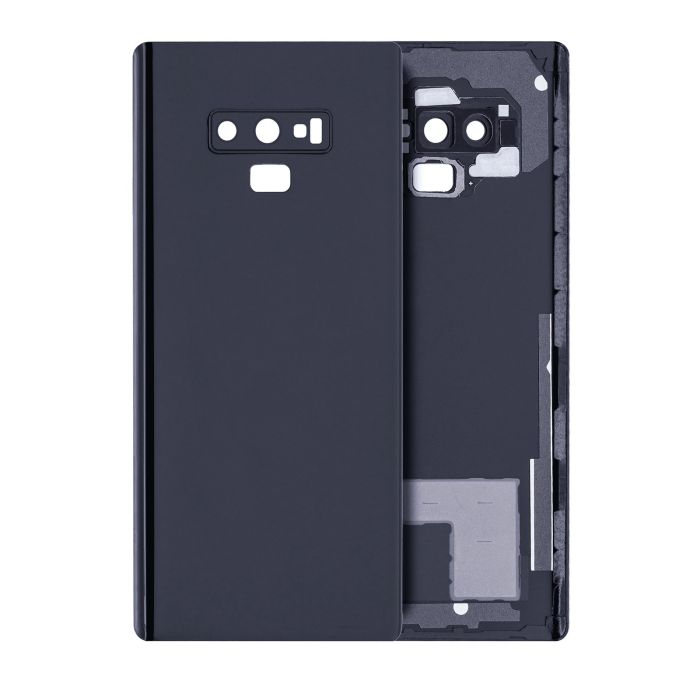 Rückglas mit Kameralinse für Galaxy Note 9 (ohne Logo) (Midnight Black)