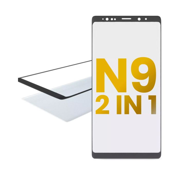 2 in 1 Front Glas mit OCA vormontiert für Samsung Galaxy Note 9