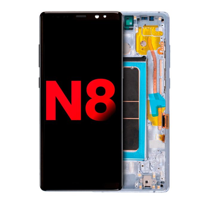 OLED Display mit Rahmen für Galaxy Note 8 (Aftermarket Plus) (Orchid Gray)