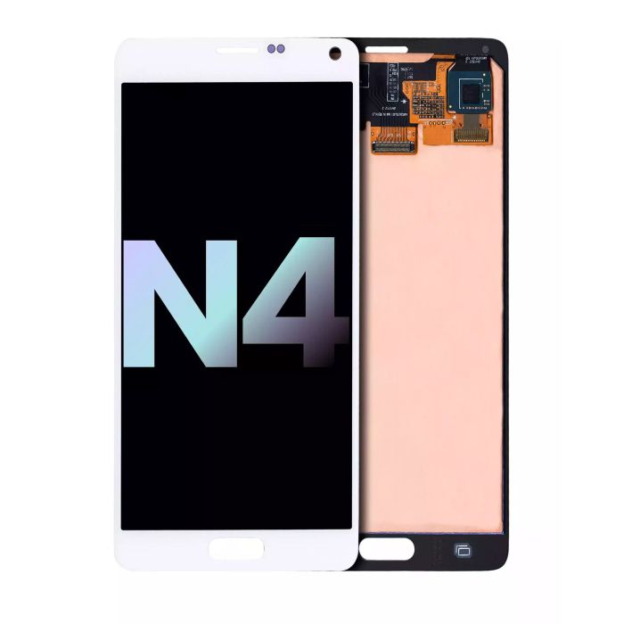 OLED Display Einheit ohne Rahmen für Samsung Galaxy Note 4 (Service Pack) (Weiß)