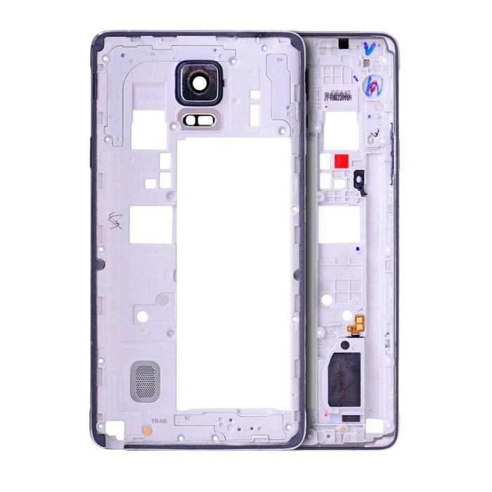 Mittelrahmen für Samsung Galaxy Note 4 (mit Kleinteilen) (Weiß)