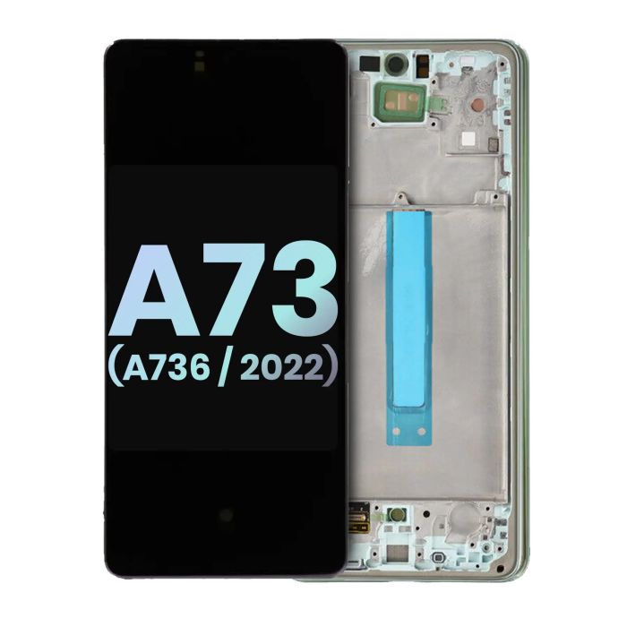 Oled Assembly mit Rahmen für Galaxy A73 5G (A736/ 2022) (Service Pack) (Mint)