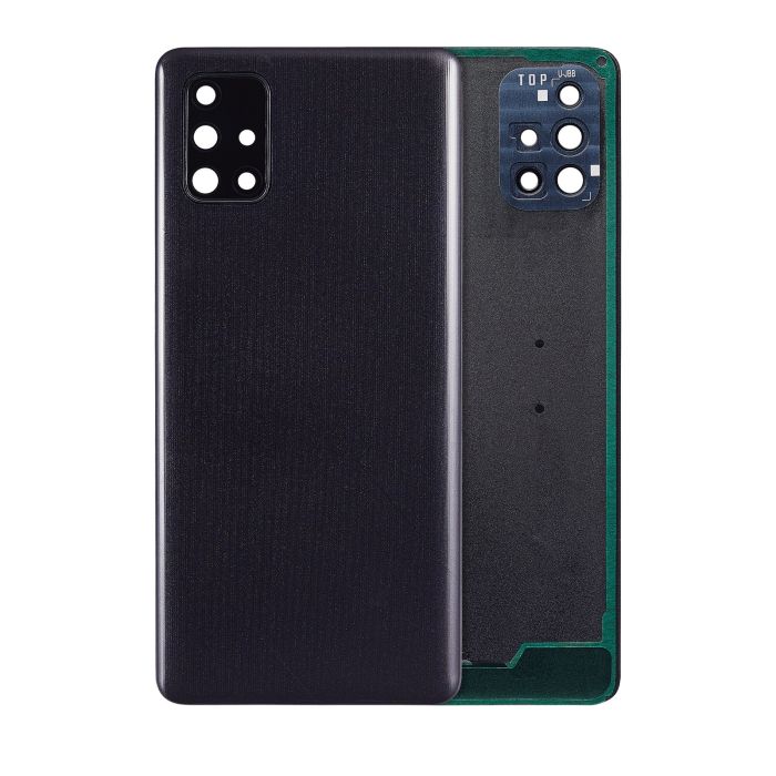 Rückglas mit Kameralinse für Galaxy A71 4G (A715/ 2020) ( Prism Crush Black)