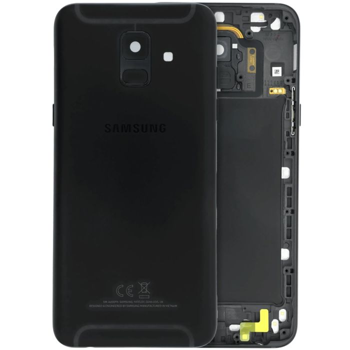 Rückseite Abdeckung für Samsung Galaxy A6 (A600/ 2018) (Service Pack) (Schwarz)