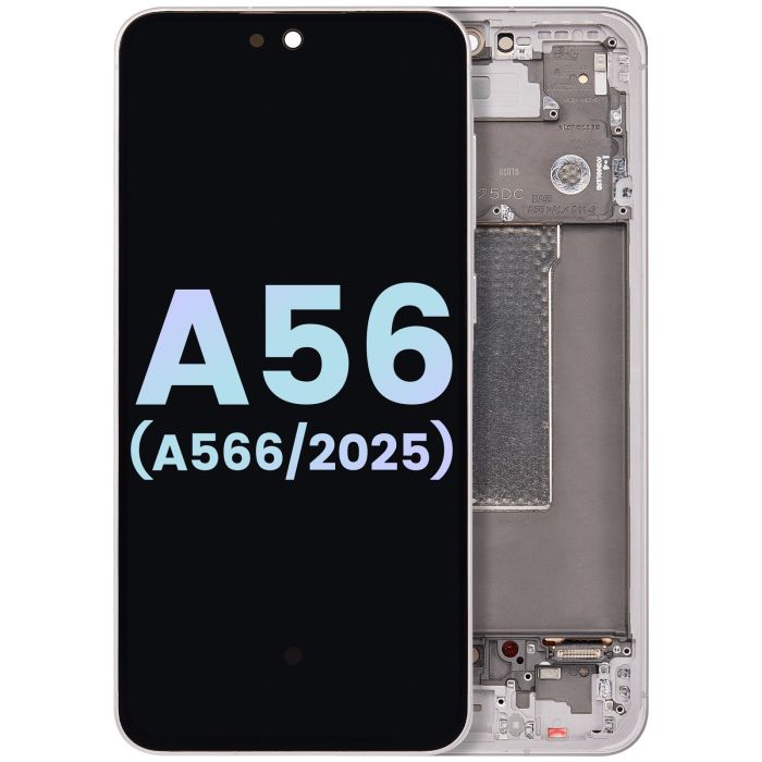 OLED Display mit Rahmen für Galaxy A56 5G (A566/ 2025) (Service Pack) (Pink)