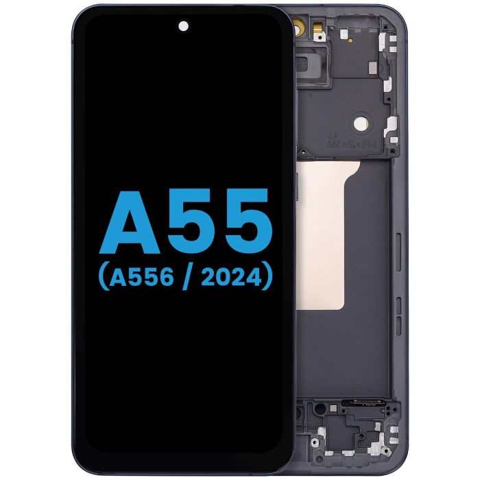 LCD Display mit Rahmen für Galaxy A55 (A556/ 2024) (Aftermarket incell) (Navy)