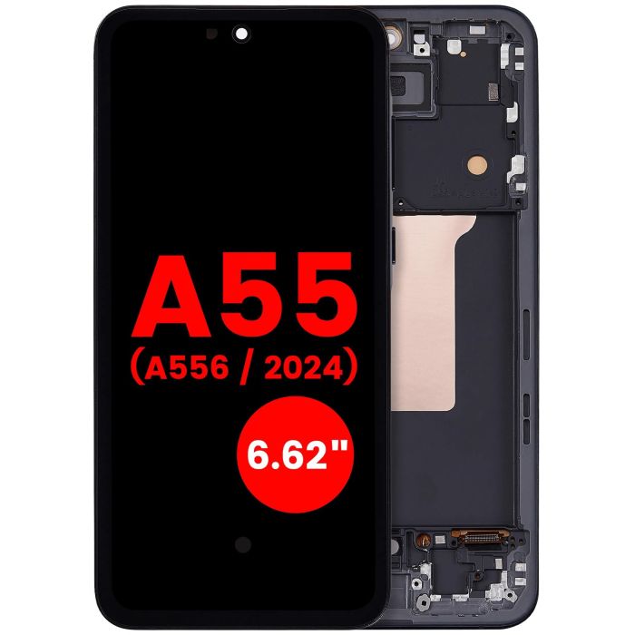 OLED Display mit Rahmen für Galaxy A55 (A556/ 2024) (6.62") (Navy)