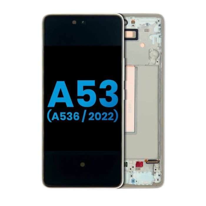 LCD Display mit Rahmen für Galaxy A53 5G (Aftermarket Incell) (Weiß)