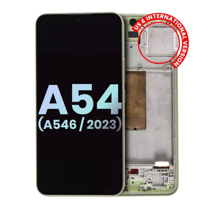 OLED Display mit Rahmen für Galaxy A54 5G (Service Pack) (Lime)