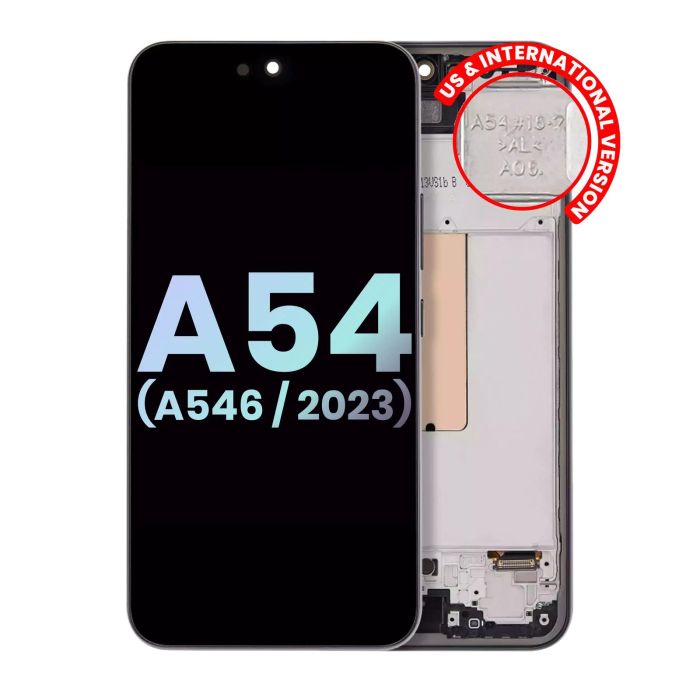OLED Display mit Rahmen für Galaxy A54 5G (Service Pack) (Graphit)