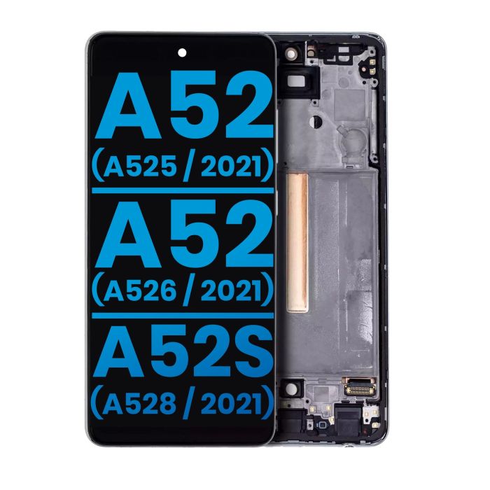 LCD Display mit Rahmen (ohne Fingerabdruck Sensor) für Galaxy A52 4G Nr.2