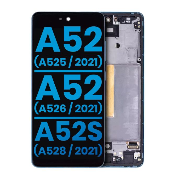 LCD Display mit Rahmen (ohne Fingerabdruck Sensor) für Galaxy A52 4G Nr.4