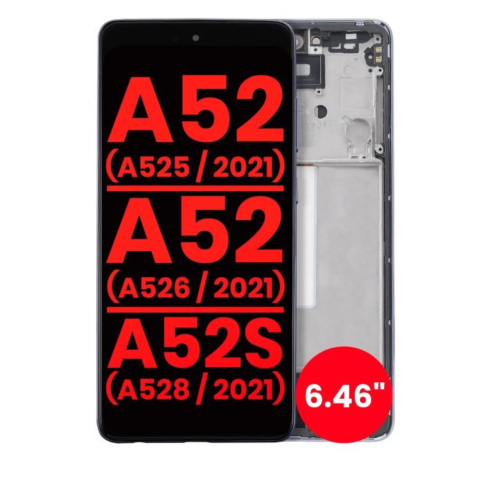 OLED Display mit Rahmen für Galaxy A52 4G (A528/ 2021) (6.46")