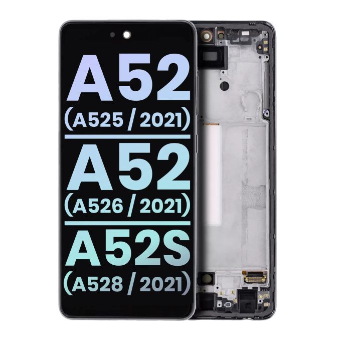 OLED Display mit Rahmen für Galaxy A52 4G (A528/ 2021) (Service Pack)
