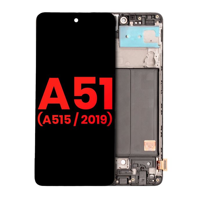 OLED Display mit Rahmen für Galaxy A51 4G (A515/ 2019) (6.33") (All Colors)