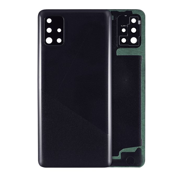 Rückglas mit Kameralinse für Galaxy A51 4G (A515/ 2019) (Prism Crush Black)