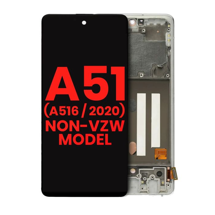 OLED Display mit Rahmen für Galaxy A51 5G (Non-Verizon 5G UW Rahmen) (6.46")