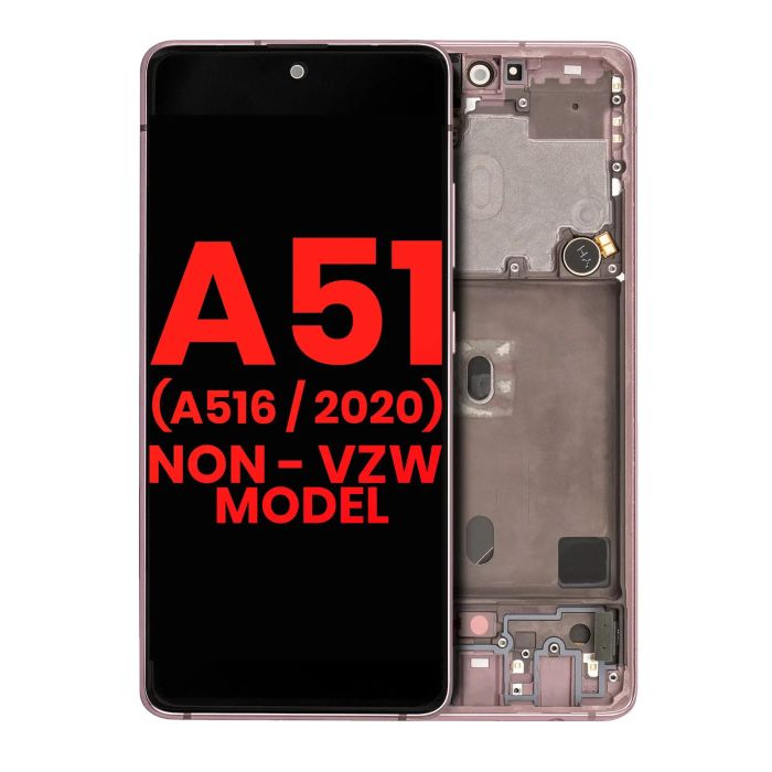 OLED Display mit Rahmen für Galaxy A51 5G (6.46") (Aftermarket Plus)