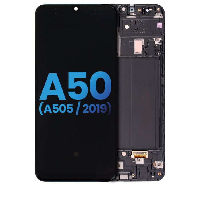 LCD Display mit Rahmen (ohne Fingerabdruck Sensor) für Galaxy A50 (A505/ 2019)