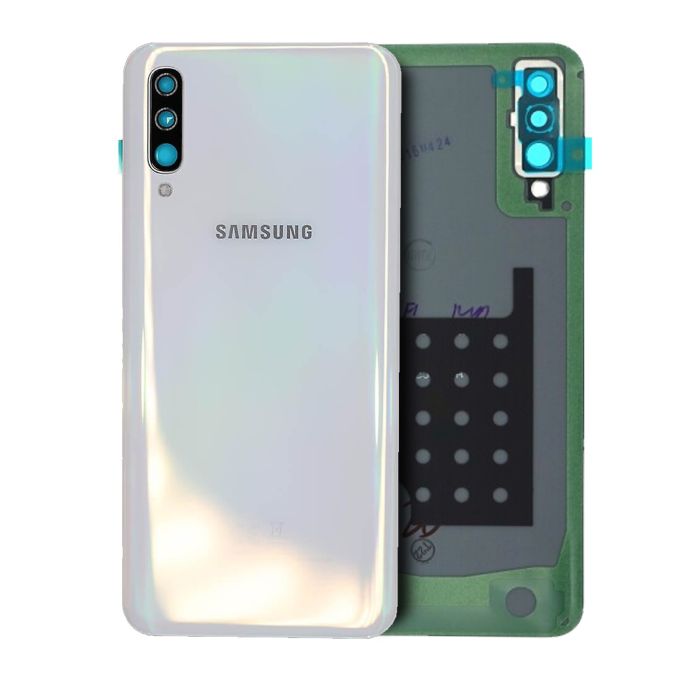 Rückglas mit Kameralinse für Samsung Galaxy A50 (Service Pack) (Weiß)