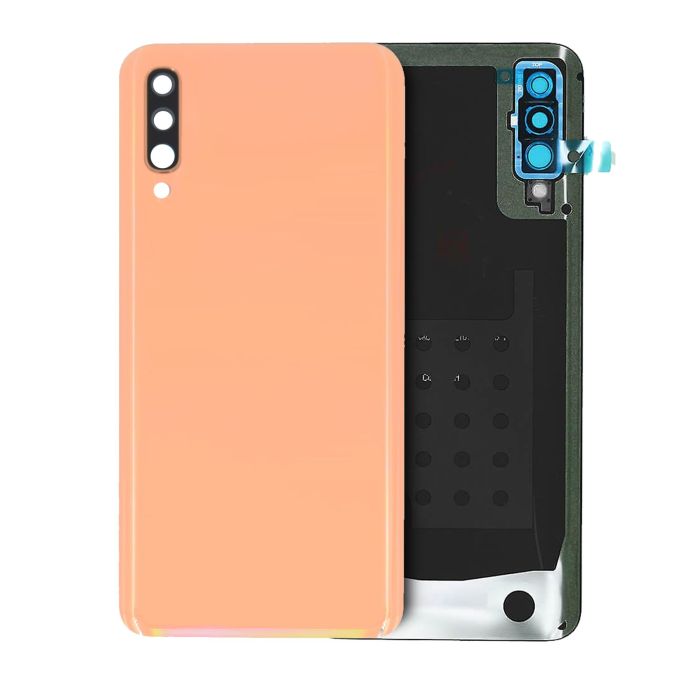 Rückglas mit Kameralinse für Samsung Galaxy A50 (Service Pack) (Orange)
