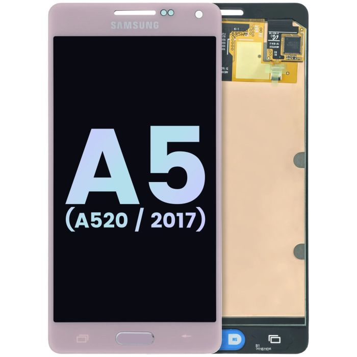 OLED Display mit Rahmen für Galaxy A5 (A520/ 2017) (Service Pack) (Peach Cloud)