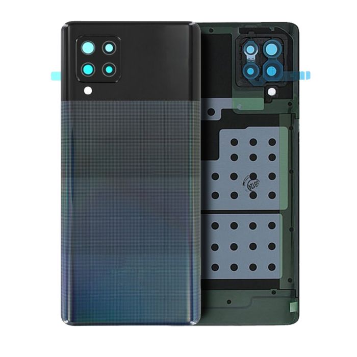 Rückglas mit Kameralinse für Samsung Galaxy A42 (Service Pack) (Prism Dot Black)